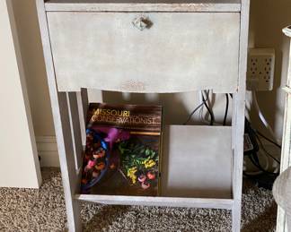 wood office stand with drawer