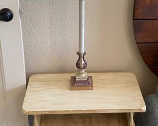 One of 2 very cool off white End table/Nightstands