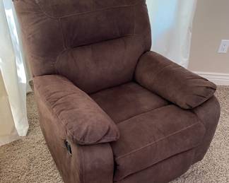 Comfy Brown Manual Reclining Chair.