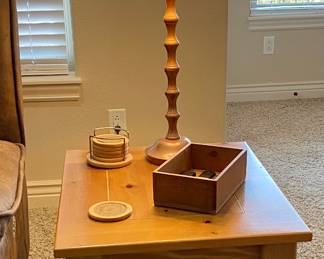 Light wood end table