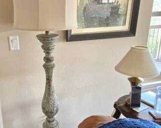 Newer Vintage style distressed floor lamp.