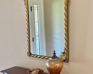 Heavy Brass Framed Mirror