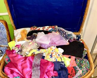 Basket with doll clothing, etc.