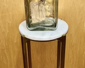 No. 20 Dazey butter churn, Metal based plant stand with quartz stone top