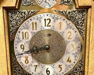 Closeup view of Ridgeway grandfather clock