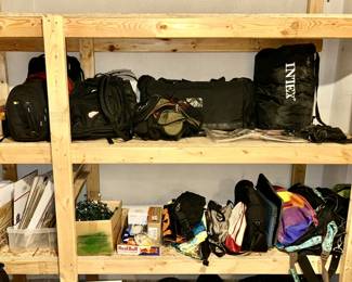 Many travel bags, computer bags, book bags, etc.