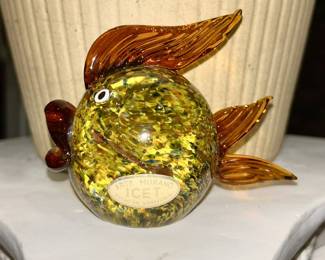 Arte Murano ICET glass paperweight 