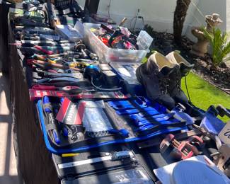 Table after table with fantastic TOOLS, TOOLS AND MORE TOOLS!!