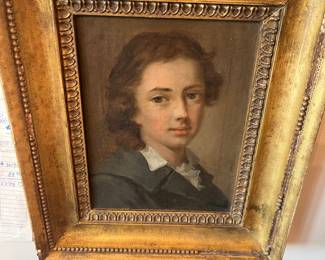 Pre sell item priced at 400. French oil on canvas-original. Portrait of A Boy. Circa 1780. 10 x 8. 