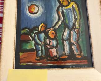 Pre sell item priced at 160. Lithograph from artist Georges Rouault. 10 x 9.
