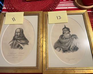 2 old prints. "Alexandre Whold". "Koieystut".