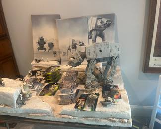 Star Wars Hoth Battle scene custom made Diorama. All pieces shown will be sold together as a set