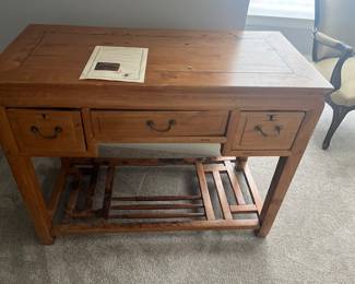 Pre-sell Item priced at 675.00. Peachwood Ching Dynasty "Kuang HSU" period, Country Style Writing Desk. Circa 1875-1908. 42.5 x 20.5 x 32.5.