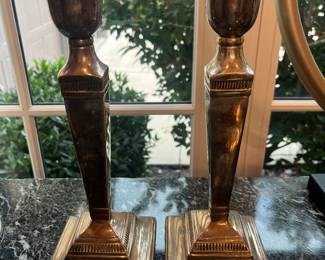 Pottery barn candle holders 