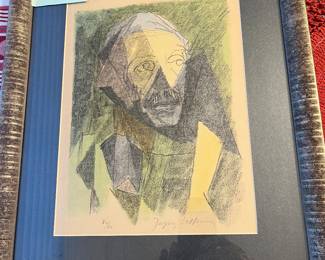 Pre sell item priced at 550."Portrait of Paul Avery". Artist Jacques Villon signed lithograph 80/80. Was in Museum in Gobinheim, NY.