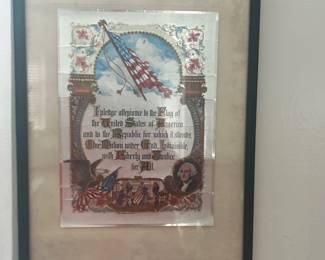 Pledge Allegiance FLAG Framed Print
