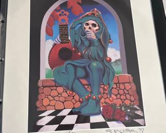 Grateful Dead Jester Mouse & Kelley Signed Print 