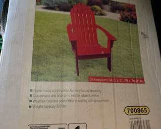 Wooden Adirondack Chair 