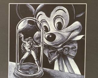 Jim Cook - Scratchboard Art  - Mickey Mouse 