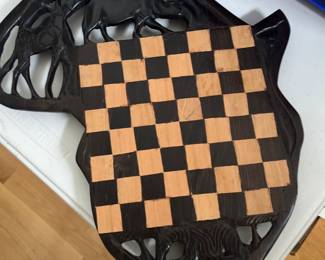 African Map Shaped Chess Set 