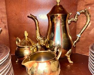 Gold Plated Tea Set by International Hong Kong 