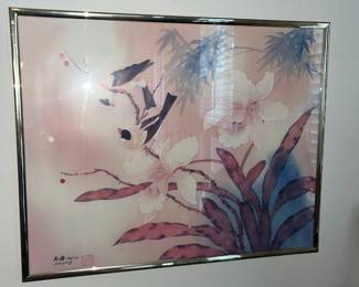 Vintage Chinese Art Watercolor 