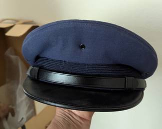 Wow... An Original Early Vietnam War U.S. Air Force Officer's Black Wool Visor Cap w/Badge