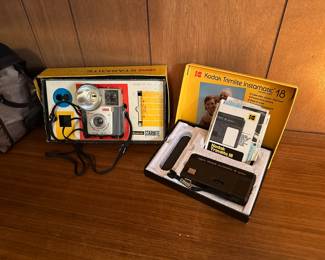 Vintage Kodak 110 and 35mm cameras