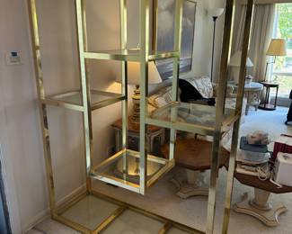 Brass and Glass Display Unit 