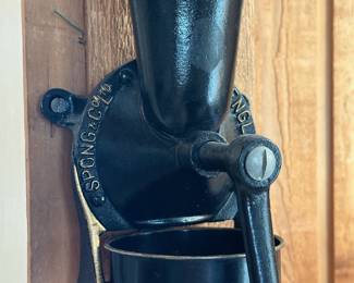 Antique coffee grinder