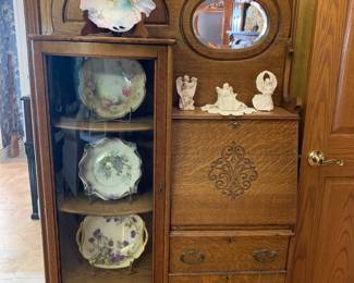 Victorian Oak Secretary and storage cabinet