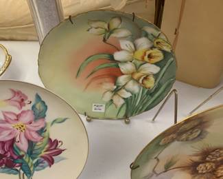 Sevres daffodil plate, miscellaneous plates
