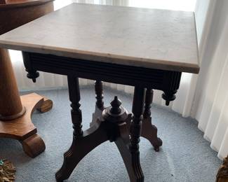 Victorian side table with marble top