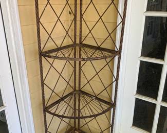 Iron metal corner shelf