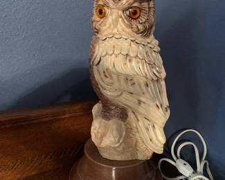 Vintage owl lamp