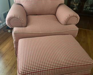 OVERSIZED CHAIR AND OTTOMAN