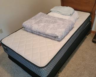 Twin Headboard and Sealy Essentials Mattress & Box Springs