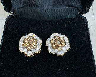 Champagne Diamond Earrings