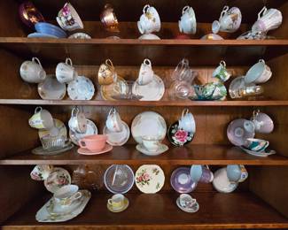 Teacup/saucer collection. Some Occupied Japan