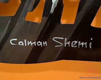 Wall Installation by CALMAN SHEMI (Argentina, b. 1939) Original Acrylic on Metal - Lacquer Coated