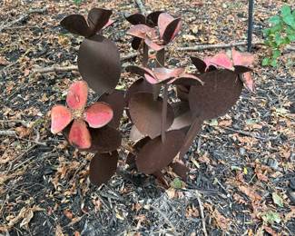 Handmade Metal Yard Art Cactus