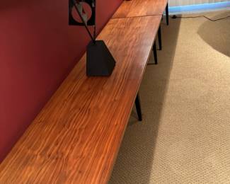 MCM IMHA Stamped Germany Teak Display Cabinet, Teak Top Coffee Table, and 2 Teak Top Side Tables