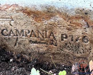 Fornasetti Dali Style Half Face Large Cast Stone Planters by CAMPANIA with Red Lips