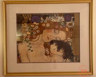 Framed Enhanced Gold Print "The Tree Ages of Woman" by GUSTAV KLIMT