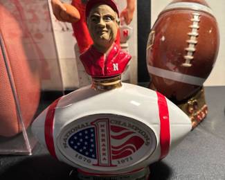 1970 - 1971 BOB DEVANEY Husker Championship Jim Beam Decanter (SEALED)