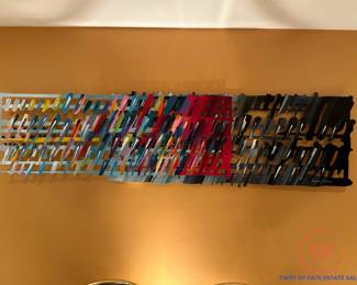 Wall Installation by CALMAN SHEMI (Argentina, b. 1939) Original Acrylic on Metal - Lacquer Coated