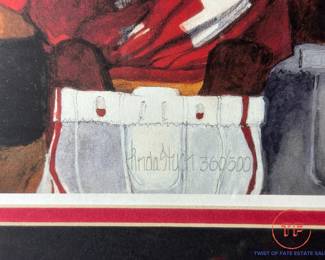 Limited Edition HUSKER FOOTBALL Signed Print by LINDA STYCH (360/500)