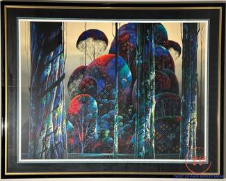 Signed Limited Edition Artist Proof (2/106) Serigraph "Trees Draped in Autumn" by EYVIND EARLE