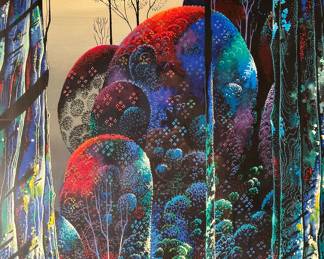 Signed Limited Edition Artist Proof (2/106) Serigraph "Trees Draped in Autumn" by EYVIND EARLE