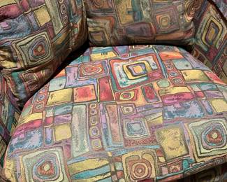 Custom Upholstered Swivel Rocker